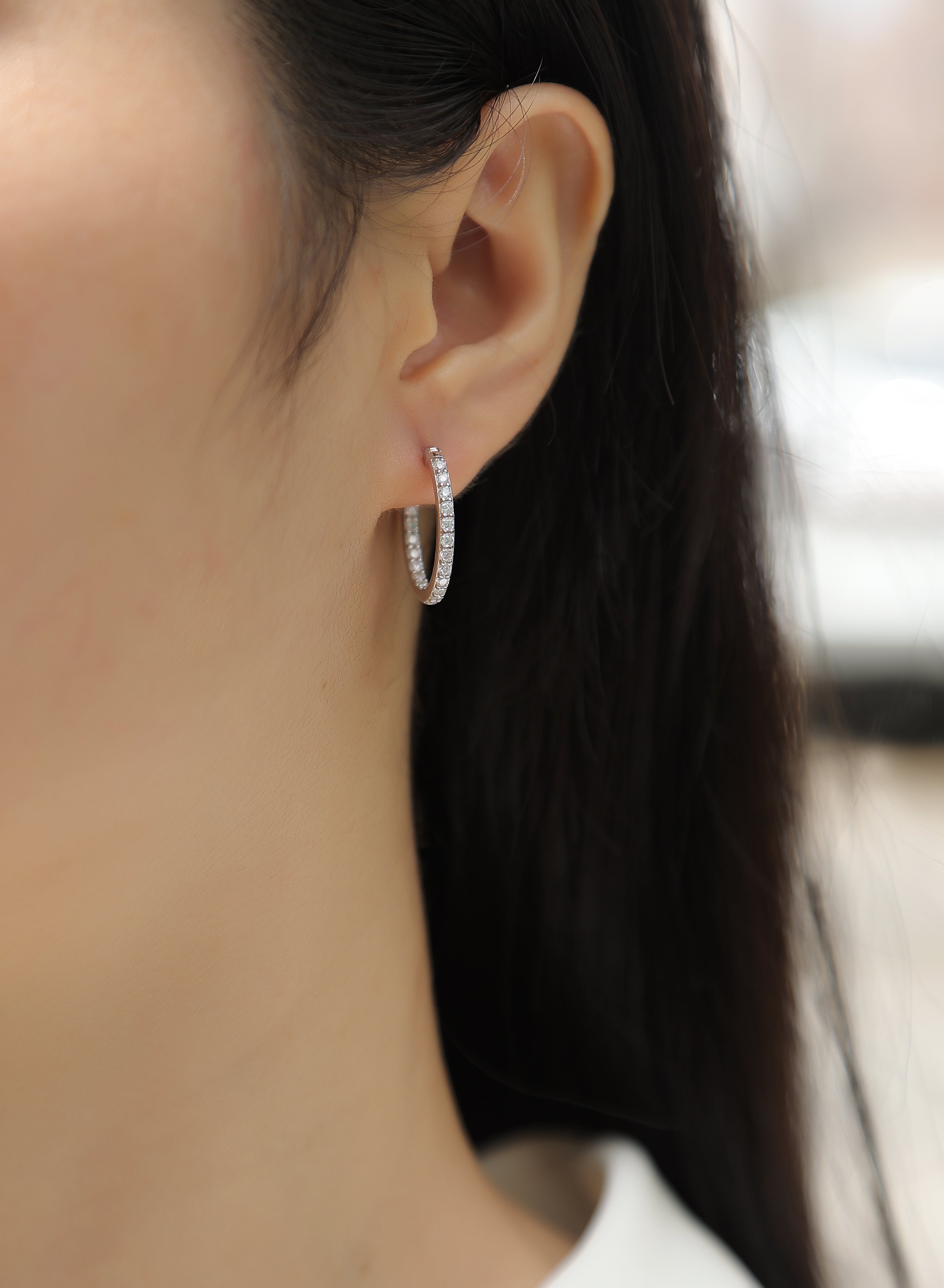 18K Gold Eternal Circle Earrings