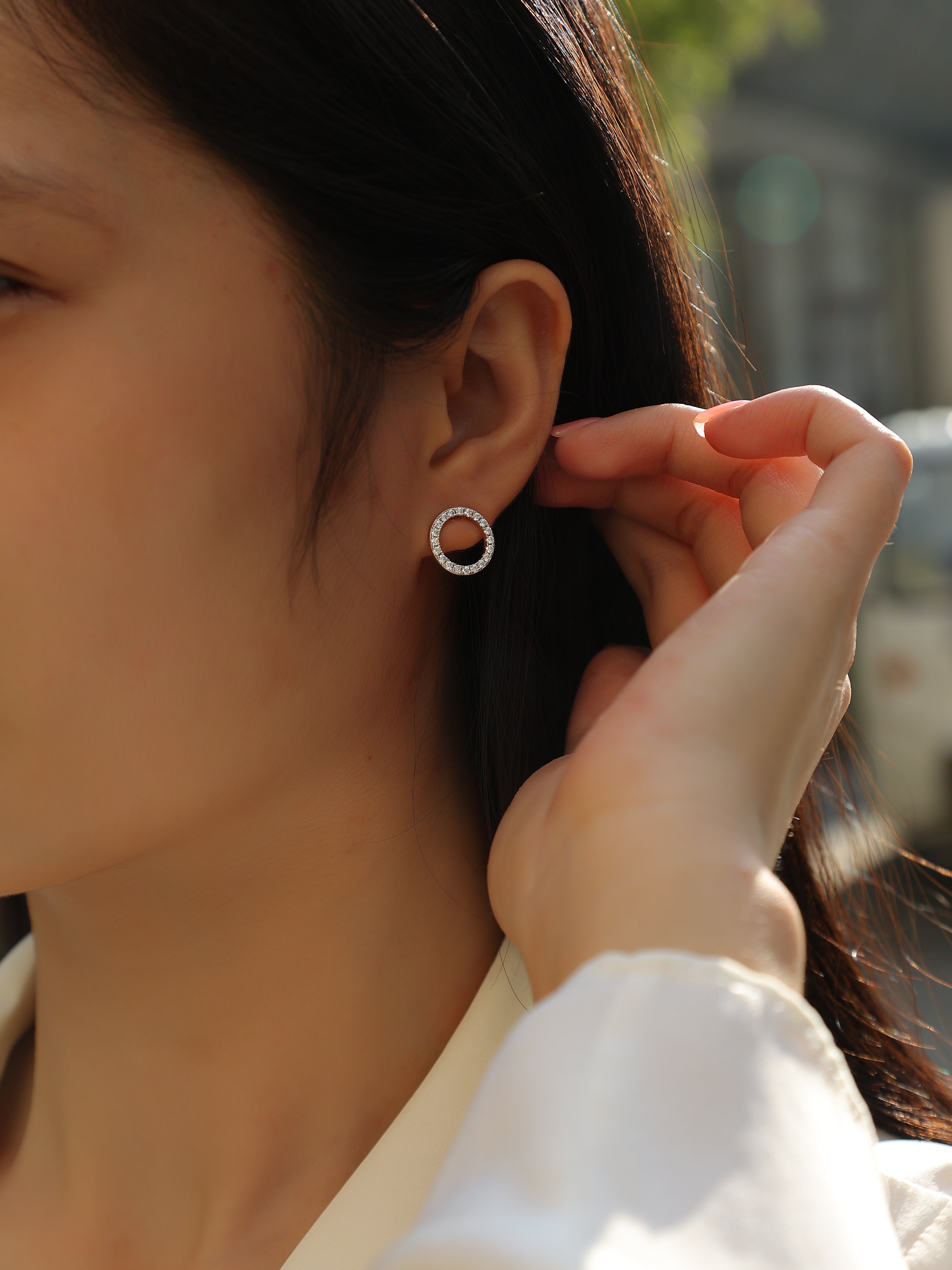 18K Gold Aurelia Circle Earrings