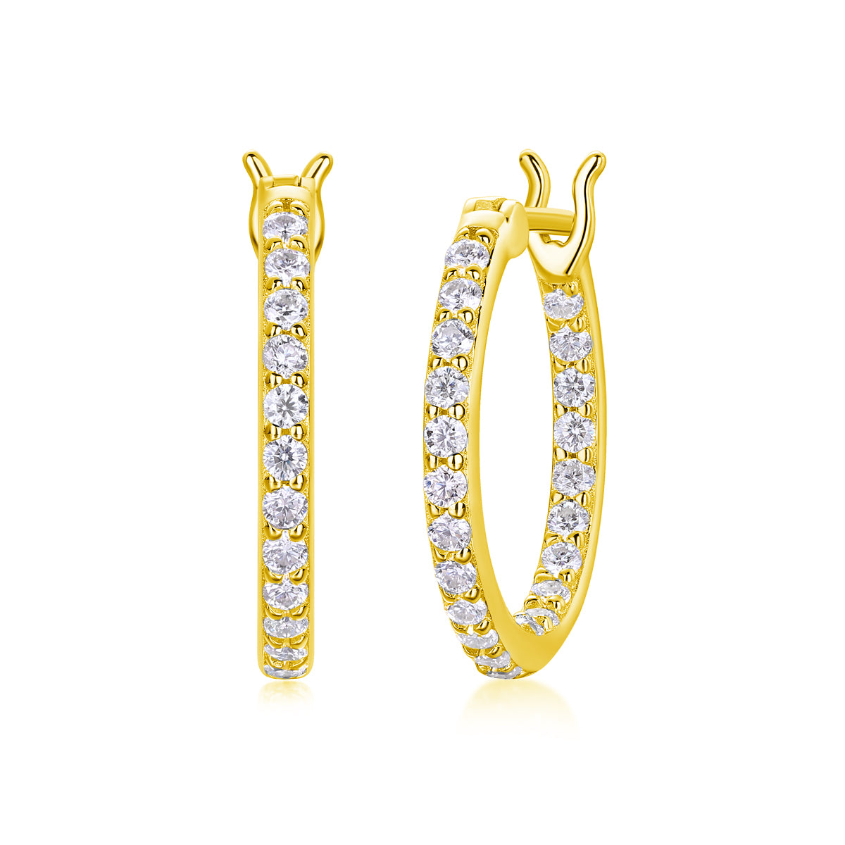 18K Gold Eternal Circle Earrings