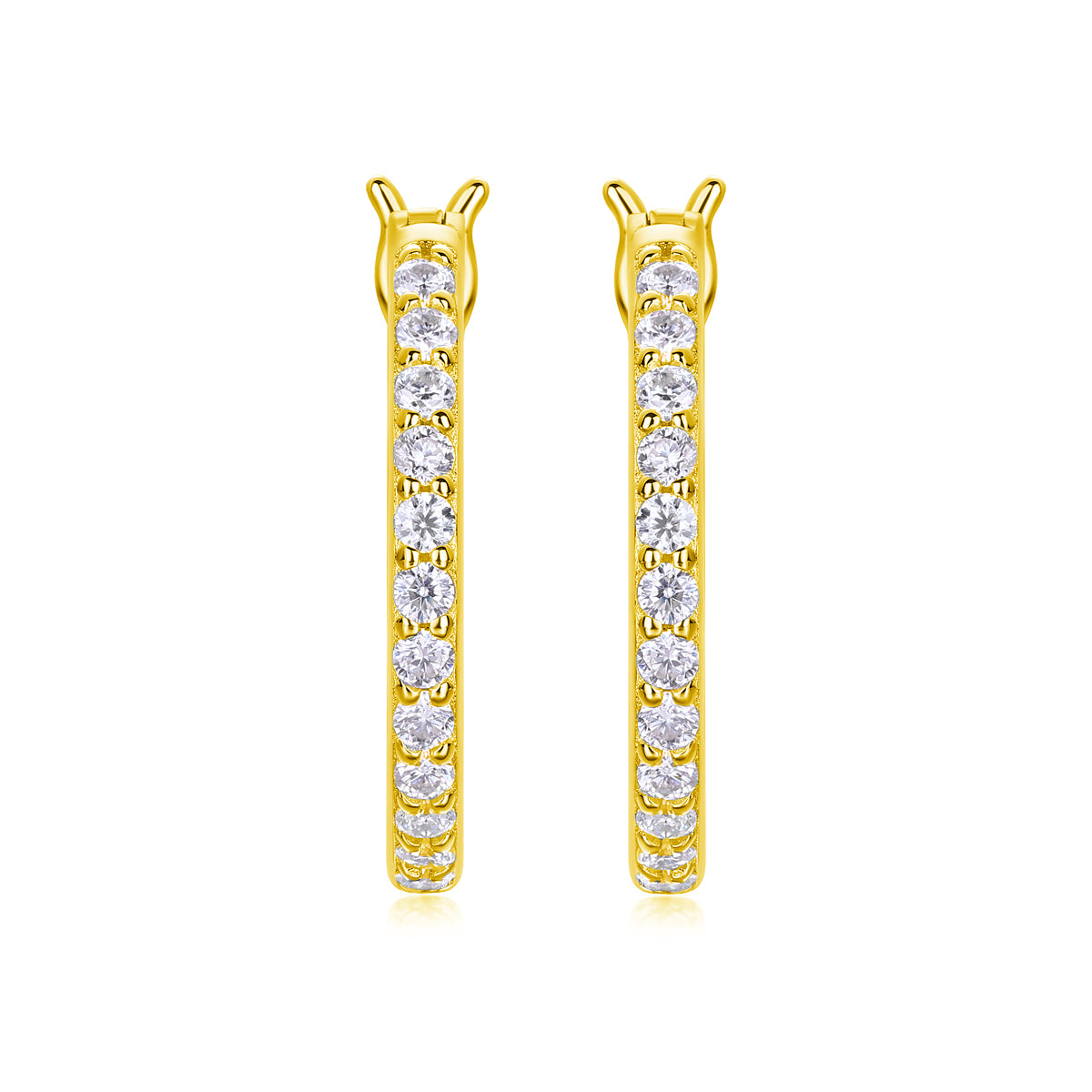 18K Gold Eternal Circle Earrings