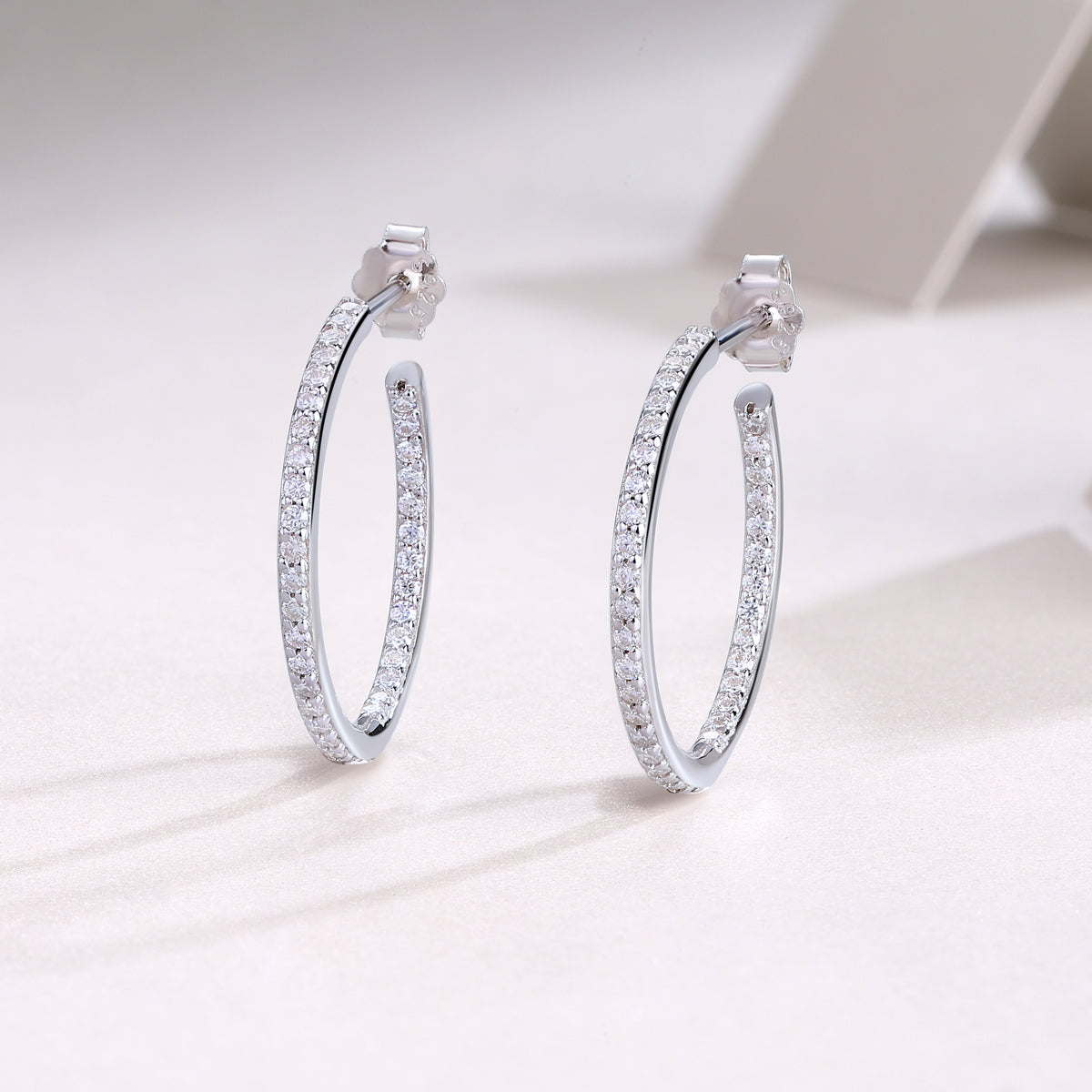18K Gold Diamond Halo Earrings