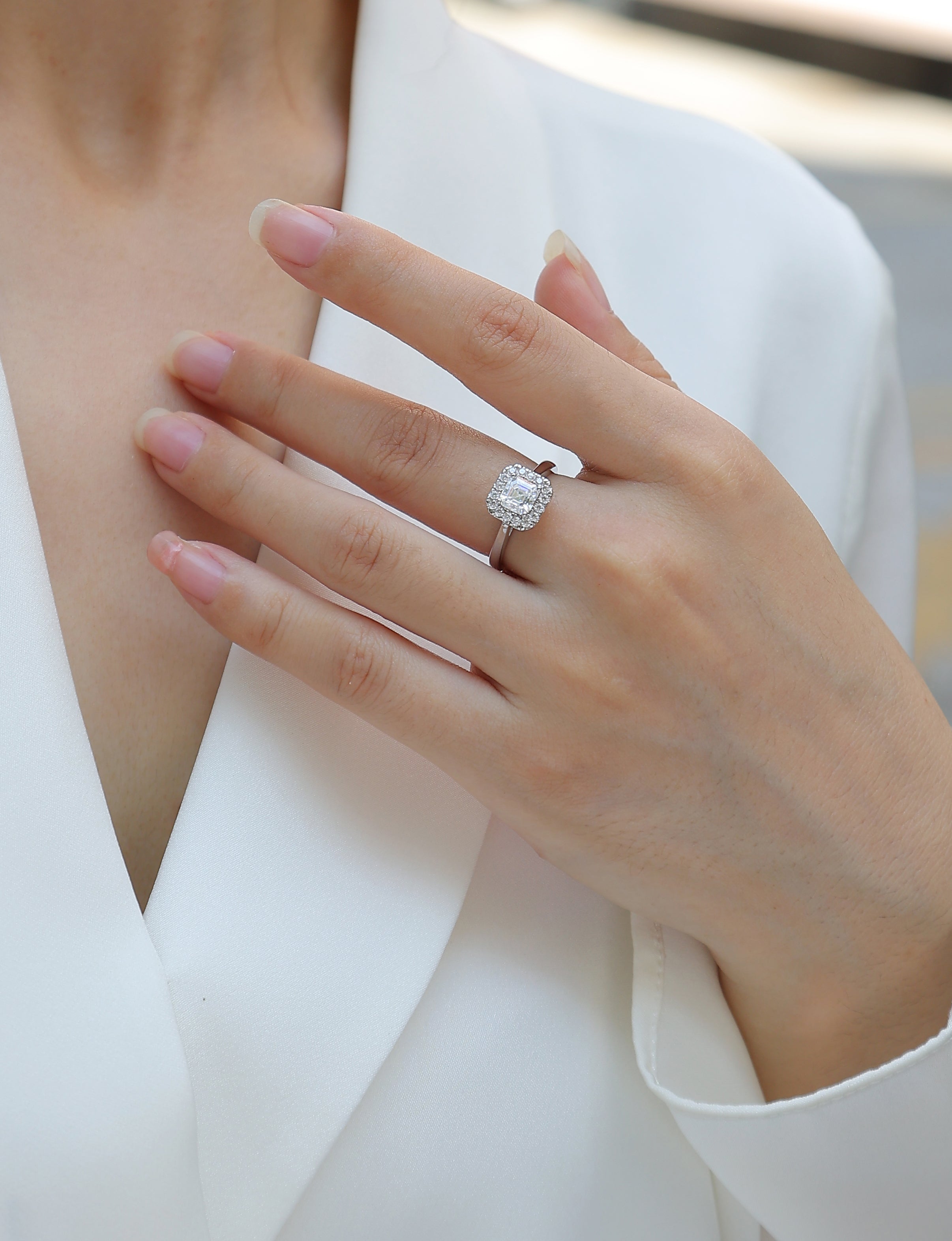 The Lumina Asscher Halo Ring