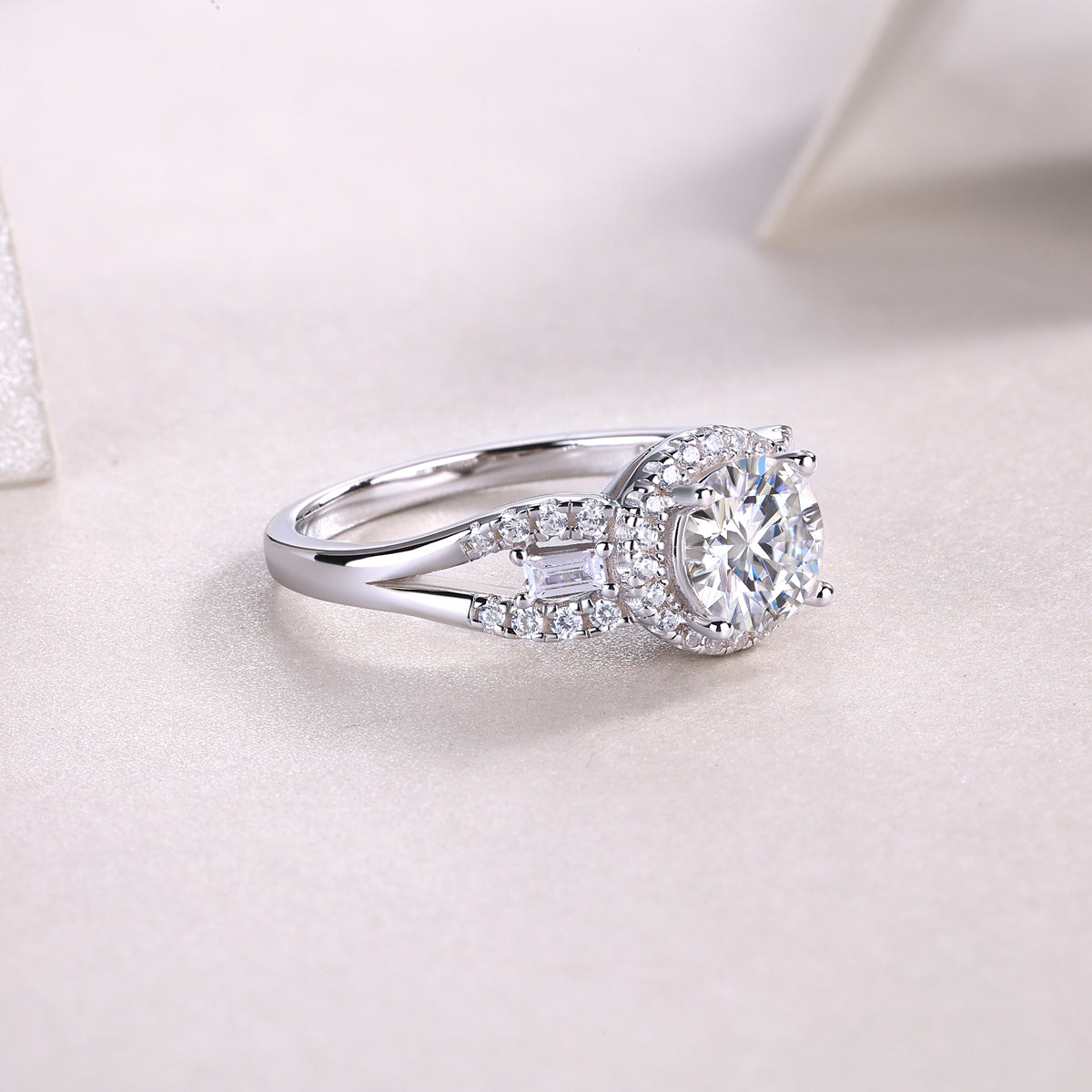 The Seraphina Diamond Halo Ring