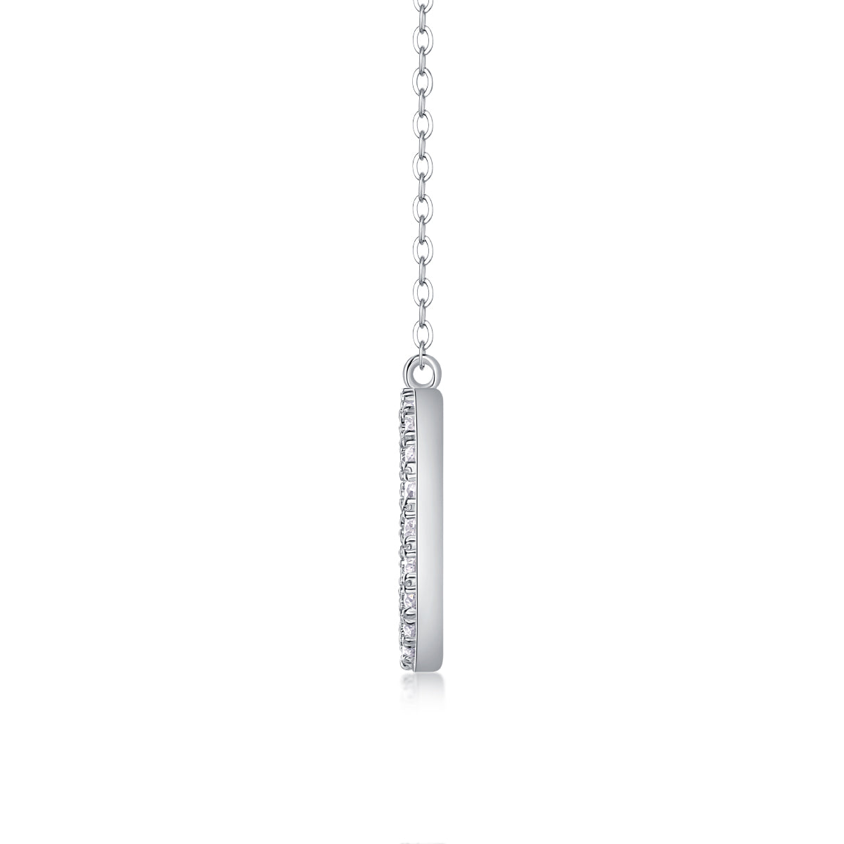 18K Gold Eternity Circle Necklace with Lab-Grown Diamonds