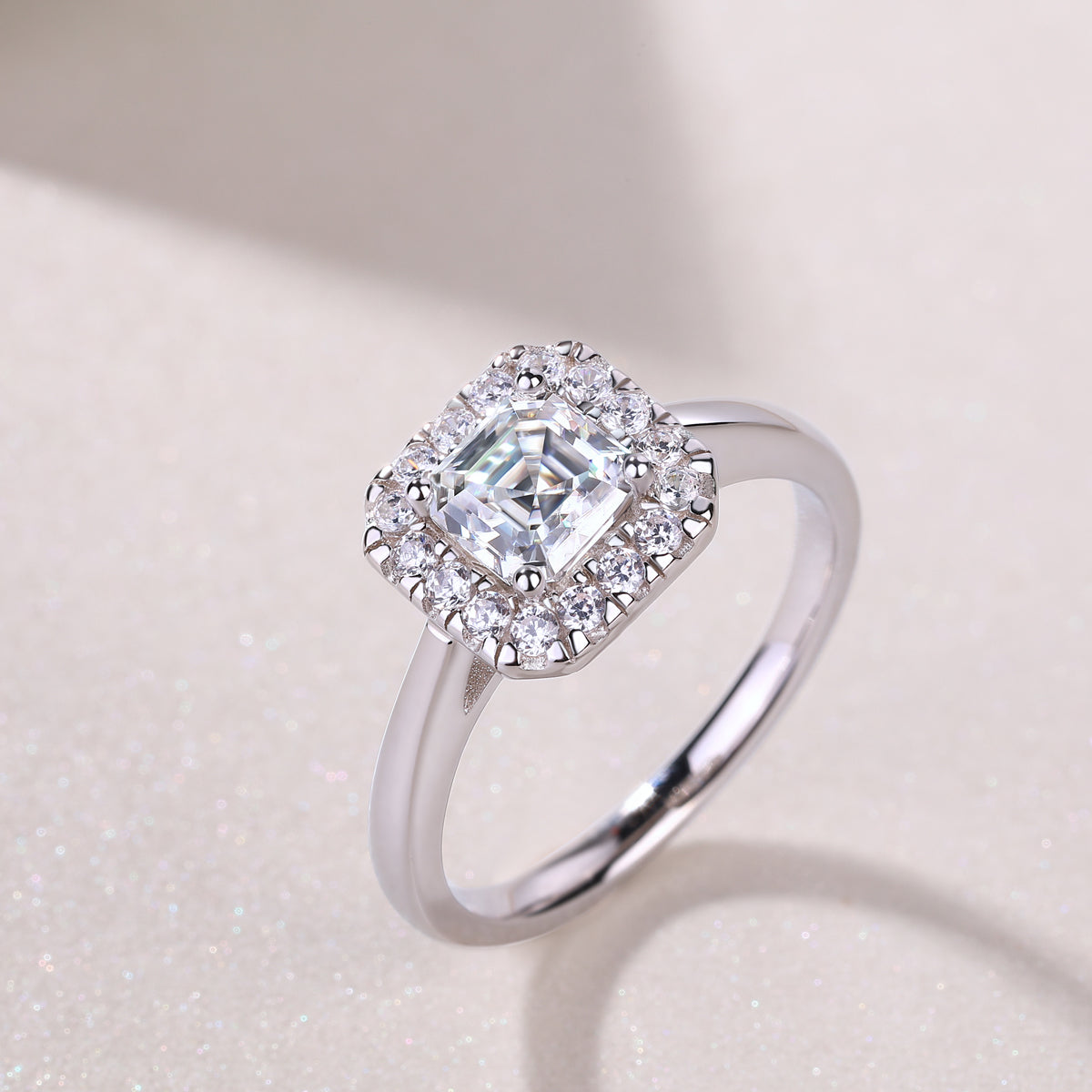 The Lumina Asscher Halo Ring