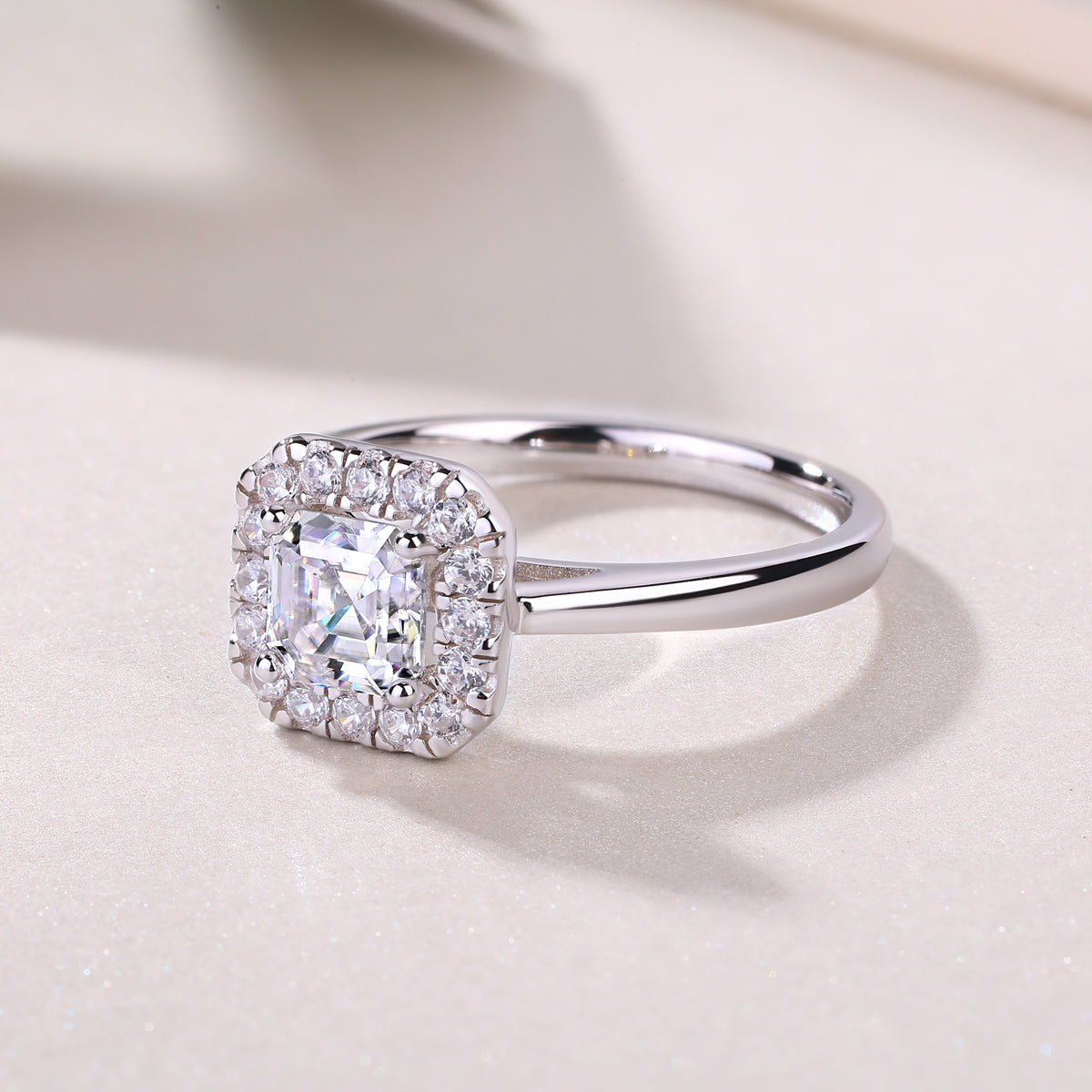 The Lumina Asscher Halo Ring