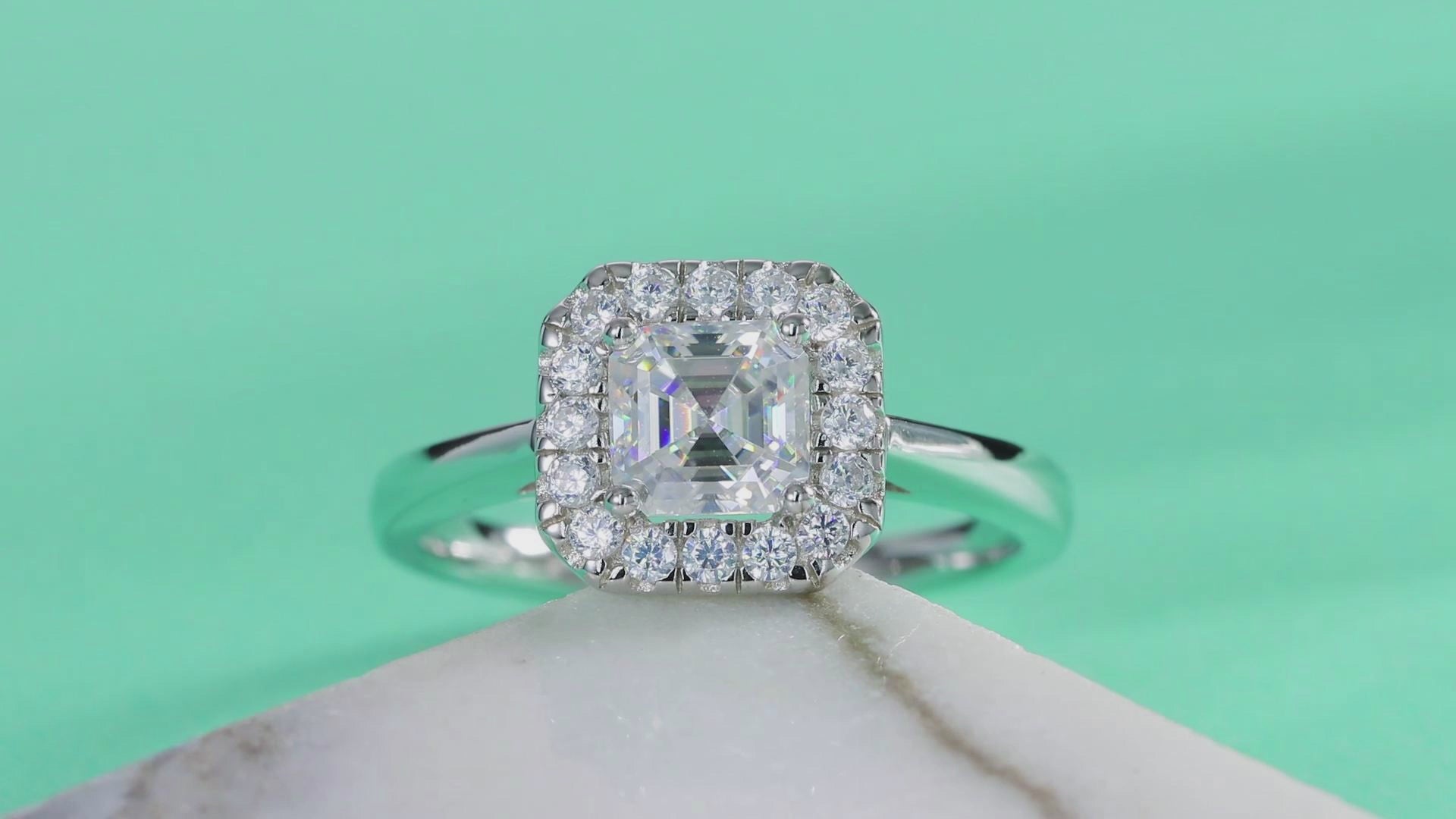 The Lumina Asscher Halo Ring