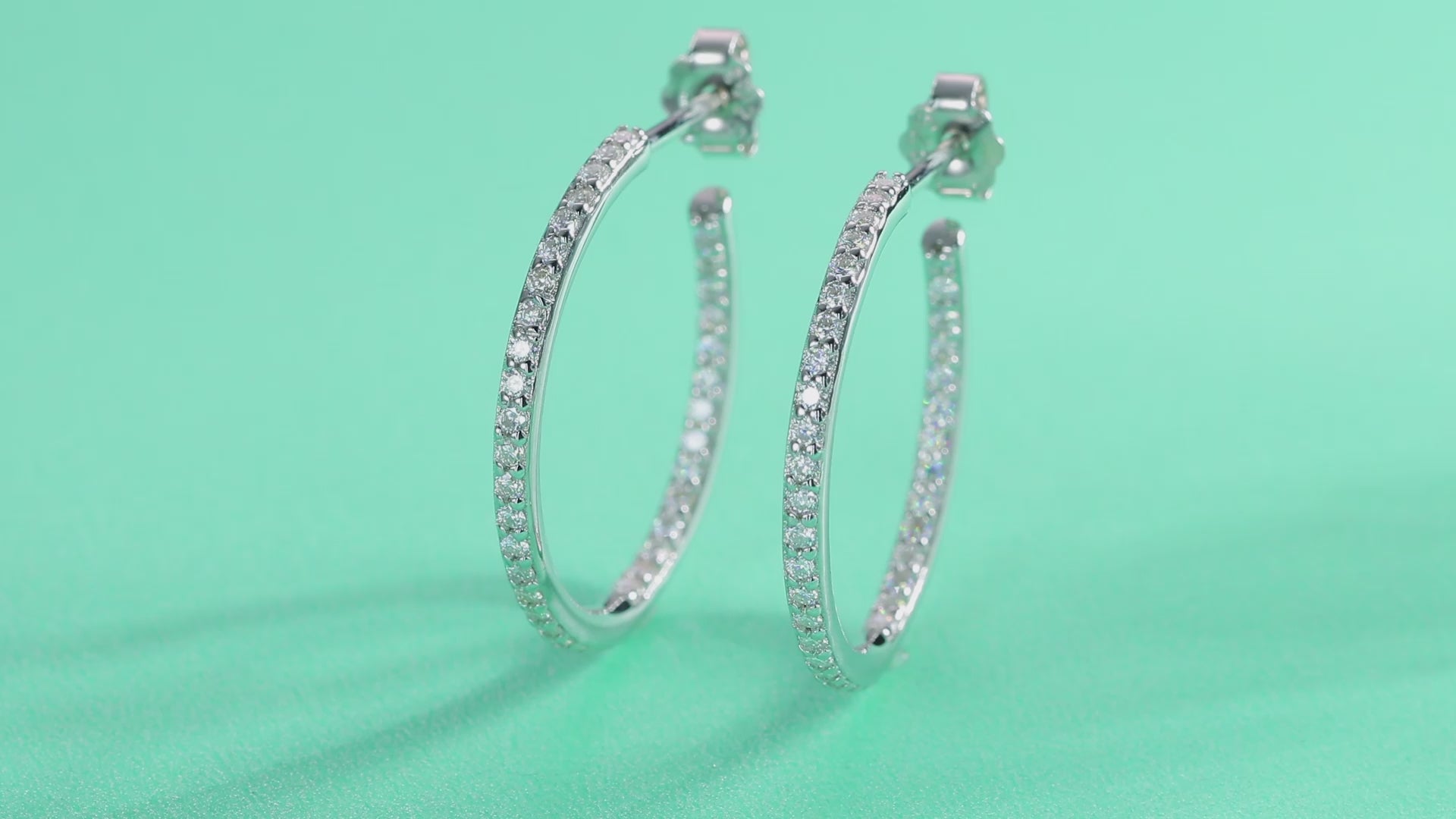 18K Gold Diamond Halo Earrings